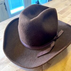 Vintage original conforma brim brown wool hat